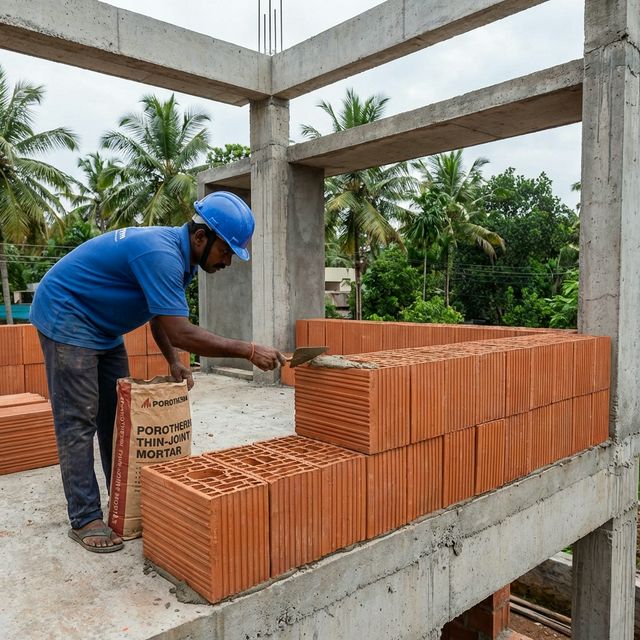 Guide to Adhesive for Porotherm Block Construction in Kerala
