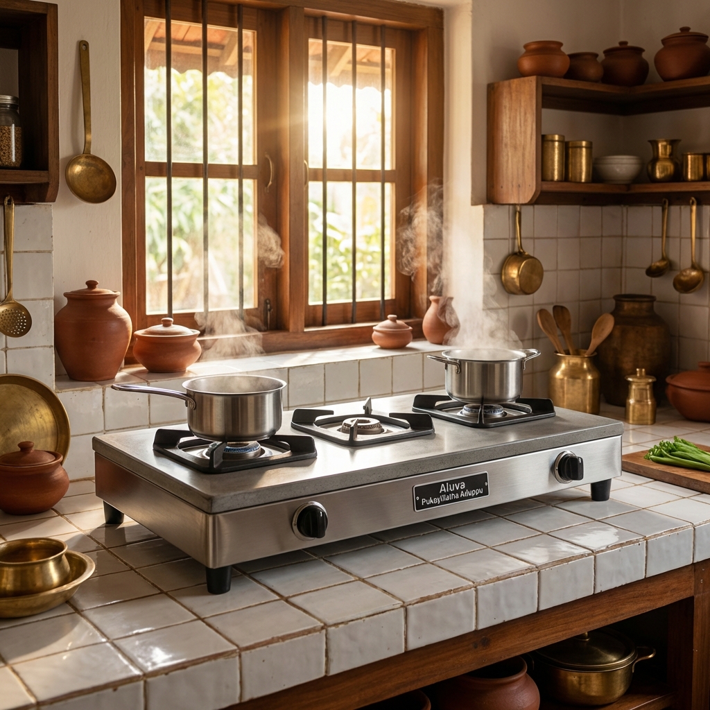 Aluva Pukayillatha Aduppu installed in a Kerala home